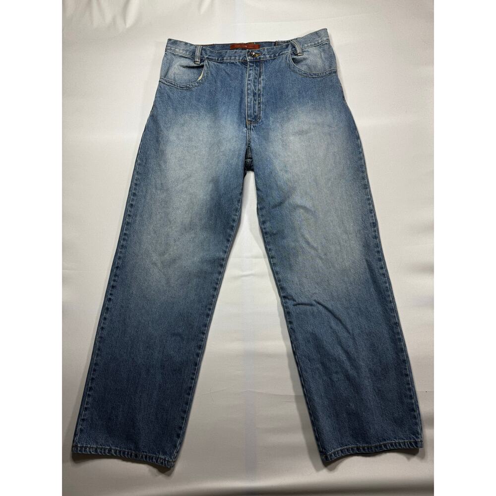 Sean John Men's Baggy Wide Leg Blue Denim Jeans - Size 36 (36x32)*